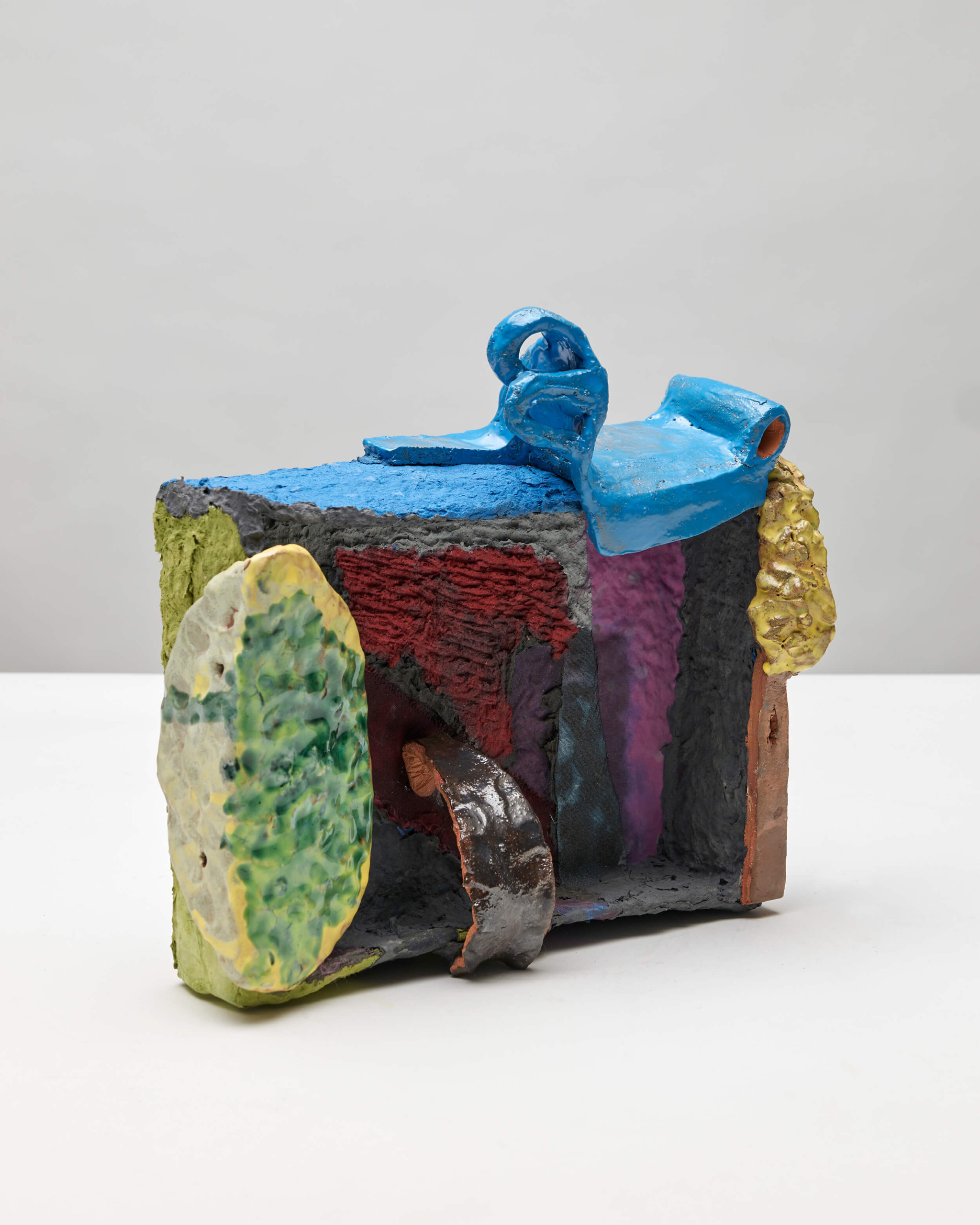 Untitled (Friskies box with tree and blue cloud)